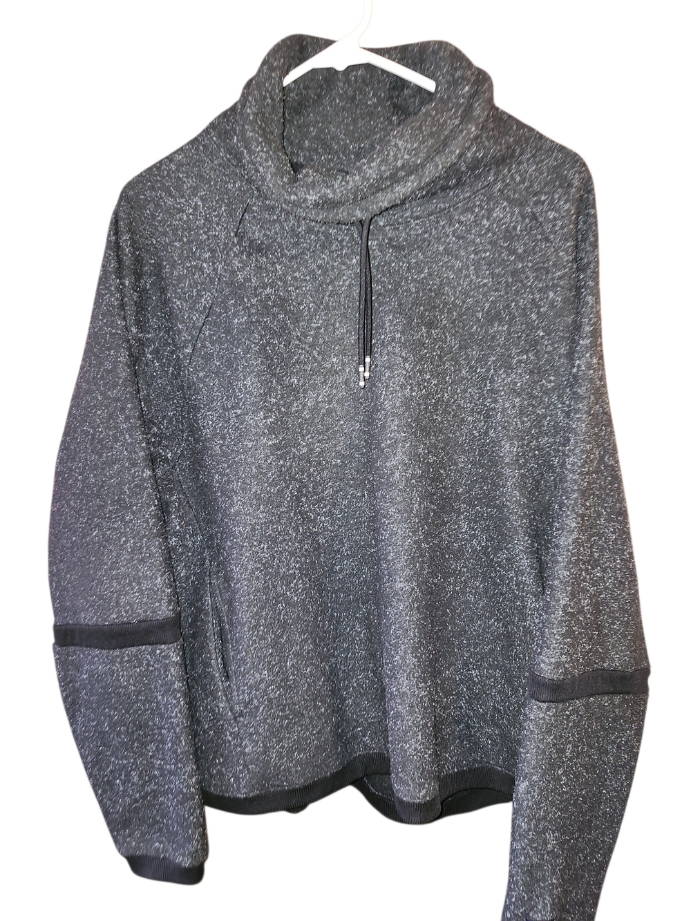 Nike Sweatshirt Womens L Large Dark Gray Therma Fleece Cozy Speckled